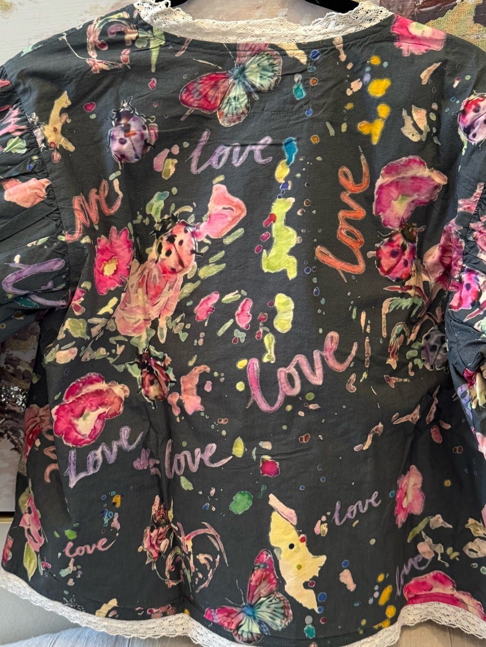 POL Love Written in the Stars | Romantic Boho Floral Heart & Star Jacket - Picture 5 of 7